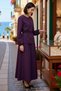 Women's Plus Size Long Sleeve Crew Neck Blouse Maxi Skirt Set Elastic Waist Relaxed Fit Casual - 2