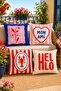 Crab Themed Patterned 4-Piece Throw Pillow Cover Set