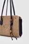 Giorno Charmlı Straw Shoulder Bag Brown - 6