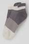 Girls' Sports Booties Socks with Block Pattern, Ages 5-12, Gray - 3