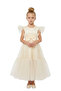- Ruffled Puff Sleeve Princess Dress - Multicolor - 4Y to 13Y
