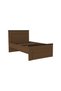 Pera 120 X 200 Single Bed | Wooden Single Bed Frame Furniture L214.8xW128xH120cm-Walnut/Black Marble - 2