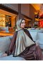 Luxury Voile Silk Shawl Hijab Foulard Scarf Shawl with Chain Detail 70 X 180 cm - 2