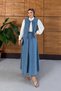 Women's Embroidered Vest Skirt Jeans Set