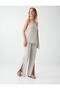 Stone Slit Knitted Trousers with Elastic Waist - 2
