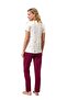 Women's Burgundy Pajama Set 25144 - 4