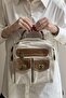 Hand-Held Cross-Shoulder and Backpack Bag with Front Flap Pocket - 2
