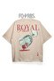 تي شيرت كبير الحجم مطبوع عليه RoyalFlush T2046