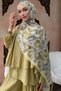 Lily Silk Patterned Shawl Yellow