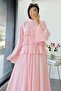 Premium Ruffle Detailed Siena Muslin Skirt Set - Pink - 4