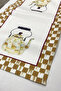 40X140Cm Woven Stain Resistant Printed Thai Feather Fabric Table Cloth Decorative Runner Washable - 3