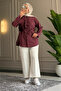 6535 - Stylish Comfortable Ruffle Detailed Woven Peach Fabric Women's Shirt - 4