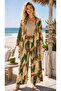 Ethnic Pattern Top-Bottom Trend Kimono Set