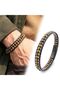 Tiger's Eye & Hematite Steel Braided Leather Bracelet 31682B22D1