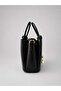 Women's Tote Bag with Black Charm Accessories, Multi-Compartment Hand and Shoulder Bag - 5