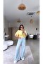 Light Blue Stitching Detailed Wide Leg Original Zr Jeans - 3