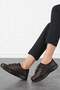 Tesya rubber strap stretch leather sports shoes brown skin - 3