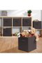 4PCS Storage Cubes Collapsible Storage Boxes with Handles Fabric Folding Boxes for Organisation Wardrobe Shelving Office Toys Durable Storage Boxes (10.5*11*10.5in Dark Gray) - 7