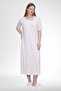 Mecit 6049 Pink Large Size Women's Nightgown - 2
