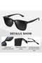 Polarized Sunglasses for Women UV400 Protection TR90 Lightweight Mens Square Sun Glasses for Driving Cycling Fishing - 4