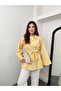 Oversized Collar Belted Women's Shirt
