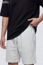 Plus Size Unisex Oversize T-Shirt Gray Shorts Set - 2