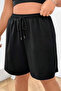 Women's Oversize Relaxed Fit Wide Leg Shorts with Elastic Waist and Side Pockets - 2