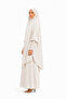 Premium Ash Ivory Jilbab - Prayer Set - 4