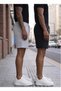 Men's Shorts, Black Shorts, Gray Shorts, 2 Thread Count, Plus Size, Sports Shorts, Oversize, Lace-Up, Casual Shorts - 3
