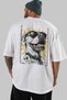 For Dog Lovers 54 Back Dog Print White Oversize T-Shirt 100% Cotton Unisex Dog Lover Premium Design - 5