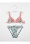 Sweet Blossom Patterned Girls' Bikini Set 1003 - 4