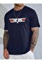 Men's Best Dad Printed Crew Neck Oversize Casual Boyfirend Black White Navy Blue T-Shirt