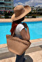 Jute Straw Look Handcrafted Beach Bag and Hat Set – Durable Design Suitable for Daily Use - 4