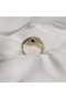 Xuping Quality Stainless Steel Anti-Allergic Snake Figured Zircon Stone Gold Color Ring - 2