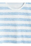 Striped 100% Cotton Women's T-Shirt - 7