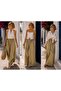 Positano Oil Green Flowy Satin Trousers Loose Fit - 3