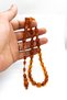 Capsule Cut Powdered Amber Prayer Beads Special Color Orange Prayer Beads - 4