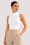 Women's 2-Piece Stand Collar Sleeveless Cotton & Modal Stretchy Basic Undershirt - 2-Pack Advantage Package - 2