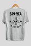 Sparta Gym Oversize Back Printed White T-Shirt 100% Cotton Streetwear Premium Comfortable Fit