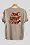 Light Weight Baby Oversize Back Printed Beige T-Shirt 100% Cotton Streetwear Premium Comfortable Fit