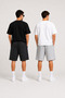 Summer Deal Product: 2 Pieces Black-Grey Oversize Fit Shorts Bermuda Comfortable Fit Anti-Sweat - 2