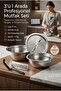 3-in-1 Professional Kitchen Set - Stainless Steel Grater, Strainer, and Mixing Bowl (27 cm) 723296