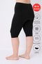 Women's 5-Piece Black Plus Size Jacquard Below-Knee Underwear Shorts Bermuda (with Net) - 3
