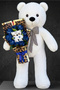 90cm White Teddy Bear with Blue Rose Bouquet Set for Birthday, Anniversary, and Peace, Prepared for a Spouse, Fiance, or Close Friend - 5