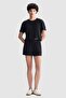 Ecko Red Melanie Standard Fit Crop Crew Neck Women's Black Tshirt - 4