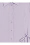 Lcw Modest Lilac Tie-Waist Modal Blend Shirt Dress - 7