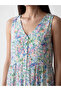 Lcw Everyday Pink V-Neck Floral Layered Midi Dress - 3