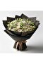 Newspaper Patterned Flower Wrapping Paper 20 Sheets, Double Printed Matte Opp Gift Bouquet Paper, Black, 57X57 cm - 3