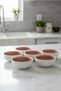 6-Piece Coupe Shape Rosa Honey Bowl 7 cm – Stylish and Modern Porcelain Presentation Bowl - 2