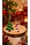 Miyuki Beads Handmade Candy Cane and Pine Tree Earrings New Year Christmas Noel - 2